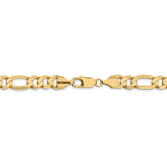 14K Gold Figaro Chain Necklace with Lobster Clasp Elegant 24
