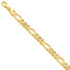 14K 8mm Hand-polished Figaro Link Bracelet