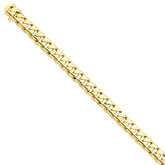 14K Gold Solid Curb Link Necklace Hand-Polished for Elegant Style
