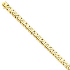 14K Gold Solid Curb Link Necklace Hand-Polished for Elegant Style