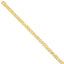 14K Yellow Gold Flat Beveled Curb Necklace 22" Hand-Polished Solid Design