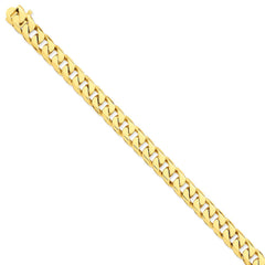 14K Yellow Gold Hand-Polished Beveled Curb Chain Necklace 20