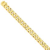 14K Yellow Gold 20 Flat Beveled Curb Chain Necklace Hand-Polished Elegance