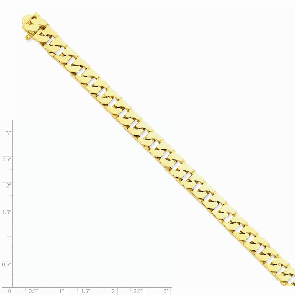 14K Yellow Gold 9.4mm Hand-Polished Fancy Link Chain