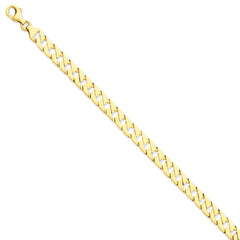 14k 7.4mm Hand-polished Fancy Link Chain