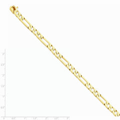 14K Yellow Gold 6mm Hand-Polished Fancy Link Chain
