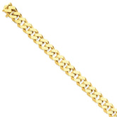 14K Yellow Gold Hand-Polished Fancy Link Necklace Elegant 20-inch Luxurious Design