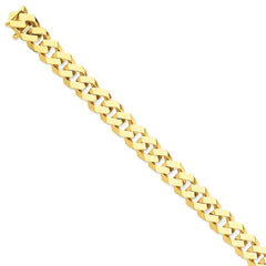 14K Yellow Gold Hand-Polished Fancy Link Necklace Elegant 20-inch Luxurious Design