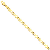 14K Yellow Gold Fancy Link Necklace with Hand-Polished Elegant Finish
