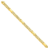 14K Yellow Gold Hand-Polished Fancy Link Necklace 20 Elegant and Solid