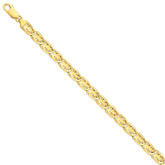 14K Yellow Gold 7.5mm Link Necklace with Hand-Polished Finish