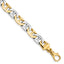 Flat Anchor Fancy Chain Bracelet in 14K Two-Tone Gold, 8mm, 1 Inch - Sophia Jewelers