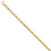 Sophia Jewelers 14K Yellow Gold Fancy Link Chain Necklace 18 Solid Elegant Design