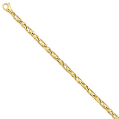 Sophia Jewelers 14K Yellow Gold Fancy Link Chain Necklace 18 Solid Elegant Design