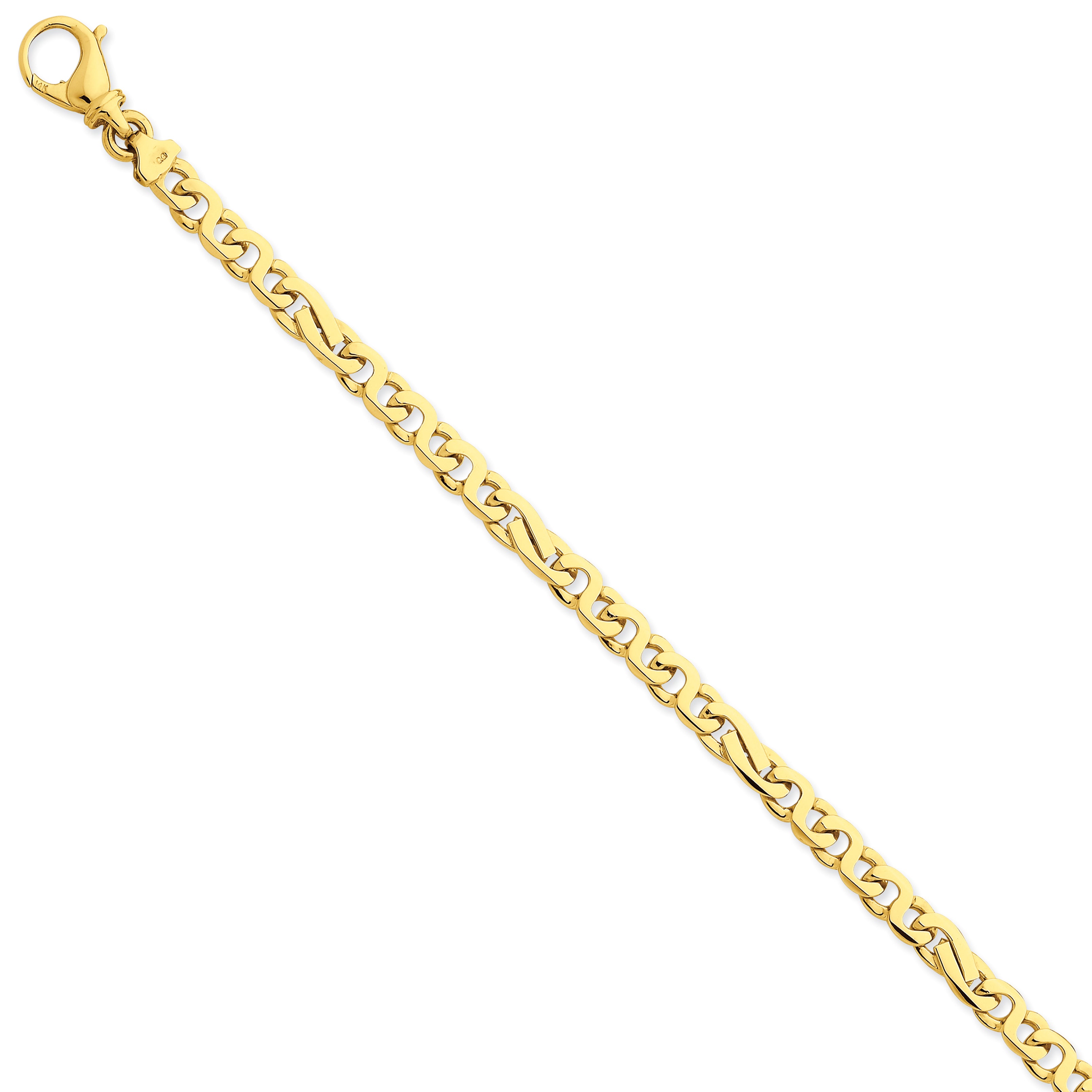 14K 5.8mm Polished Fancy Link Bracelet