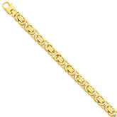 Sophia Jewelers 14K Yellow Gold Hand-Polished Fancy Link Necklace