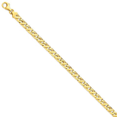 Sophia Jewelers 14K Yellow Gold Fancy Link Chain Necklace Hand-Polished, Solid, Elegant