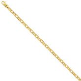 14K Yellow Gold Fancy Link Necklace, Hand-Polished, Solid 20 Chain