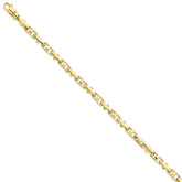 14K Yellow Gold Fancy Link Necklace with Hand-Polished Finish for Elegance