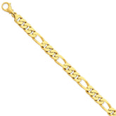 14K Yellow Gold Polished Fancy Link Necklace Elegant 20 Chain