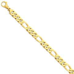 14K Yellow Gold Polished Fancy Link Necklace Elegant 20 Chain