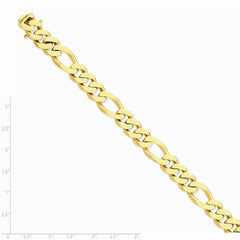 14K Yellow Gold 11.8mm Polished Fancy Link Chain