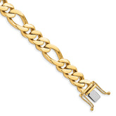 14K 24 inch 11.8mm Hand Polished Figaro Link with Box Catch Chain