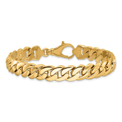 14K Two-tone 8.5 inch 10.75mm Hand Polished Fancy Link with Fancy Lobster Clasp Bracelet