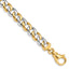 14K Two-tone 24 inch 9.3mm Hand Polished Fancy Link with Fancy Lobster Clasp Chain
