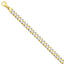 14K Two-Tone Gold Fancy Link Necklace Hand-Polished 20