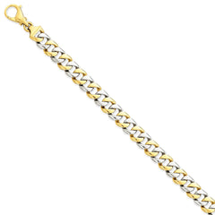 14K Two-Tone Gold Fancy Link Necklace Hand-Polished 20
