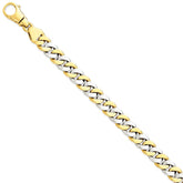 14K Two-Tone Gold Fancy Link Necklace with Polished Finish 20