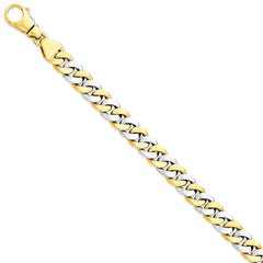 14K Two-Tone Gold Fancy Link Necklace with Polished Finish 20