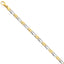 14K Two-tone 5.5mm Polished Fancy Link Bracelet
