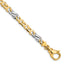 Fancy Chain Bracelet in 14K Two-Tone Gold, 5.8mm, 1 Inch - Sophia Jewelers