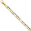 14K Two-Tone Gold Necklace with Polished Fancy Links 20 Chain