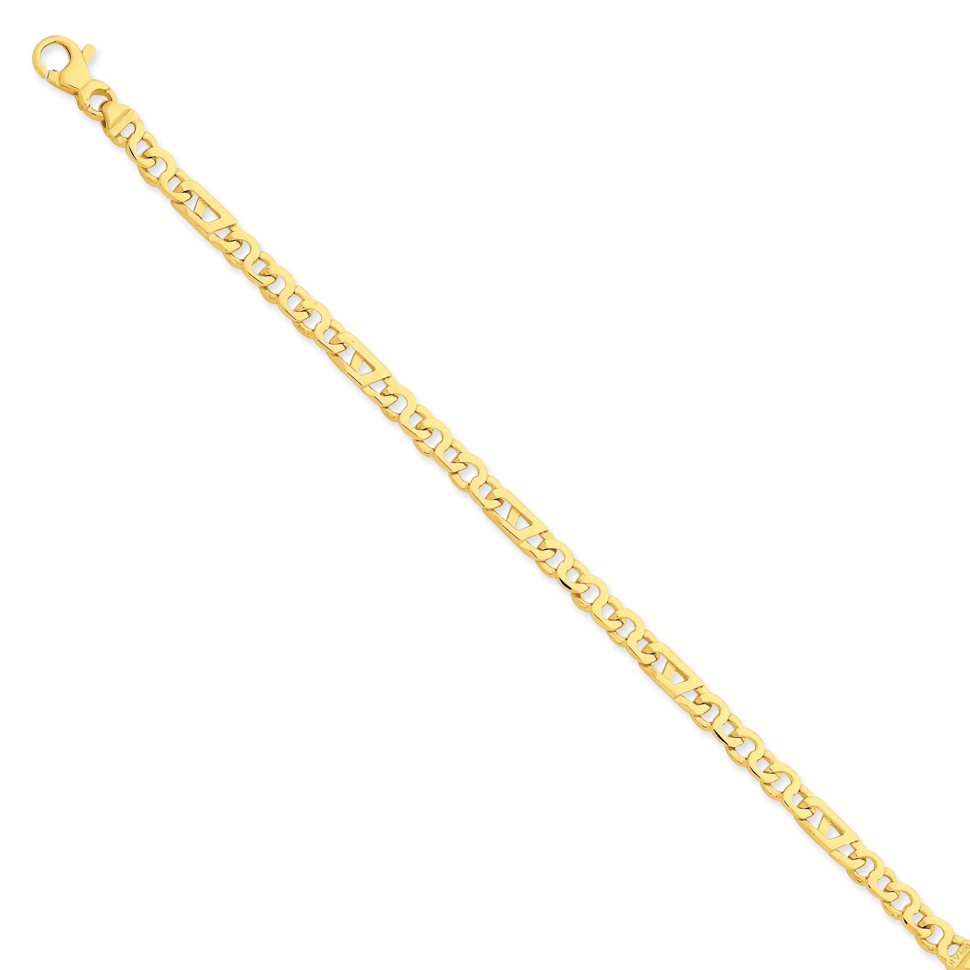 14K 4.3mm Fancy Link Bracelet