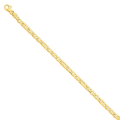 14K 4.3mm Fancy Link Bracelet