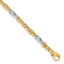 Fancy Chain Bracelet in 14K Two-Tone Gold, 5.38mm, 1 Inch - Sophia Jewelers
