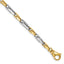 Fancy Chain Bracelet in 14K Two-Tone Gold, 5mm, 1 Inch - Sophia Jewelers