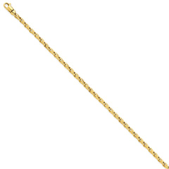 14k 3.3mm Hand-polished Fancy Link Bracelet