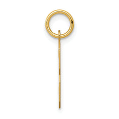 14K Gold Polished Number 3 Charm with Laser Cut Design