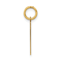 14K Gold Polished Number 7 Charm Laser Cut, Medium Size