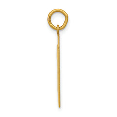 14K Gold Polished Number 31 Charm with Laser-Cut Design