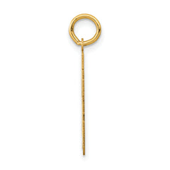 14K Gold Polished Number 53 Charm with Laser Cut Finish Medium Size