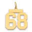 14k Medium Polished Number 68 Charm