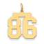 14k Medium Polished Number 86 Charm