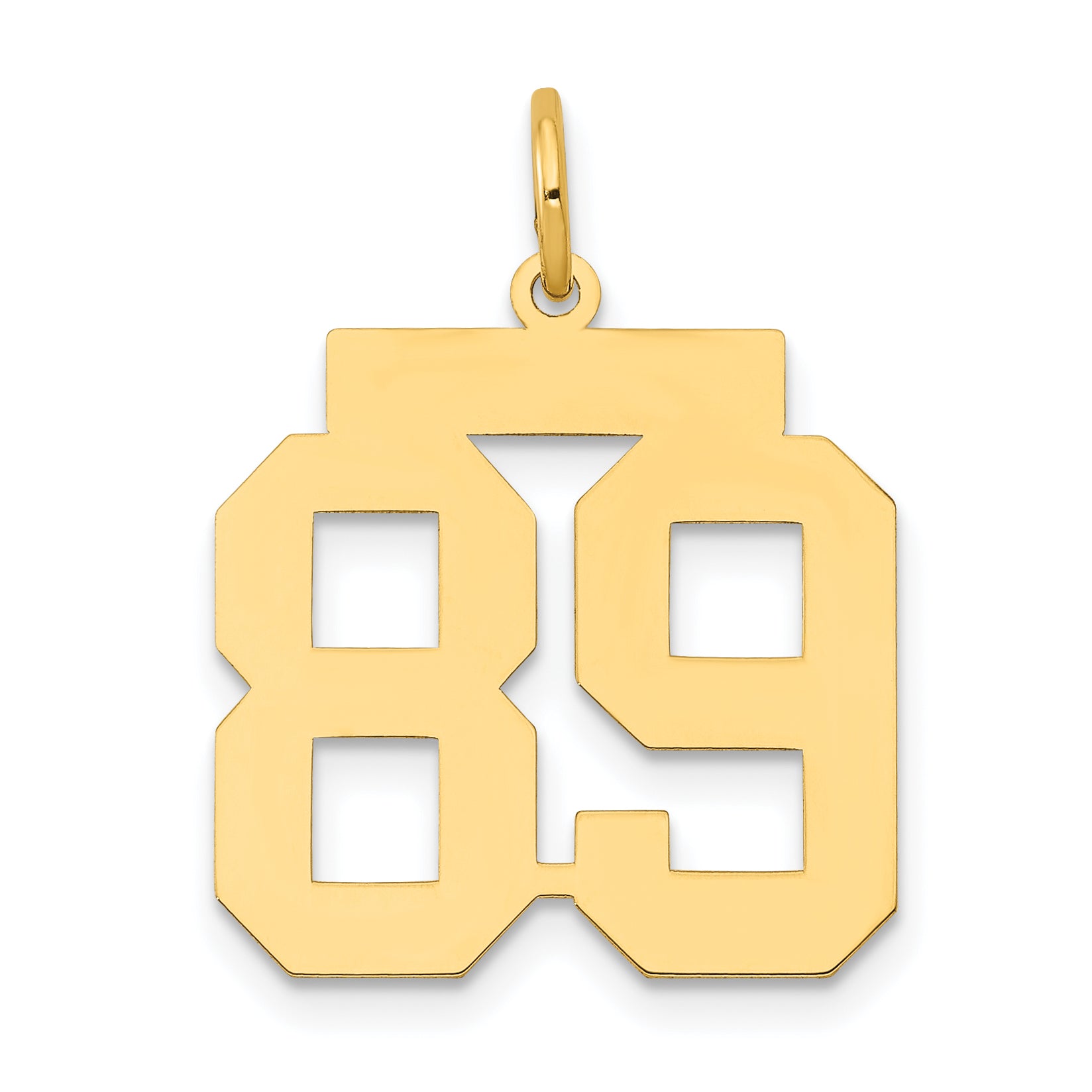 14k Medium Polished Number 89 Charm