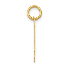 14K Gold Polished Number 14 Charm Laser-Cut Small Pendant