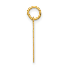 14K Gold Polished Number 51 Charm, Small Laser-Cut Yellow Gold